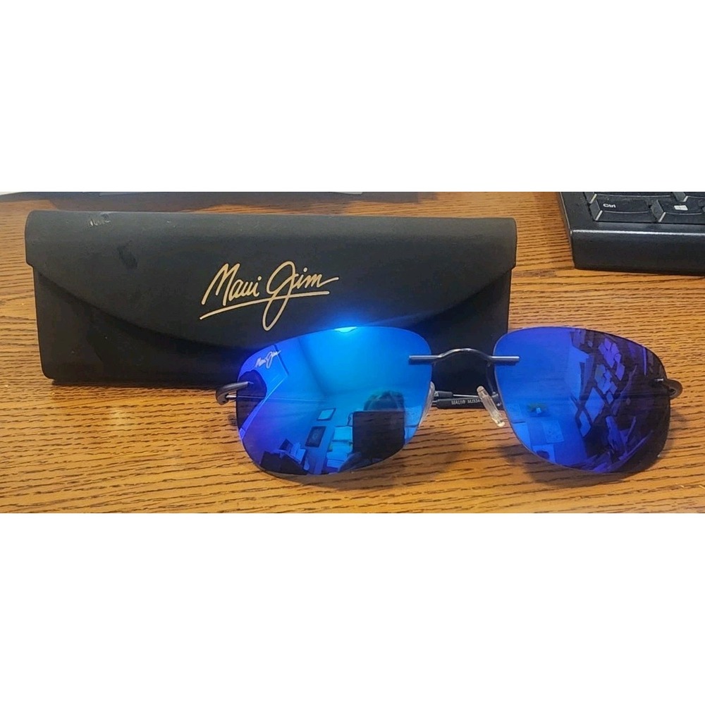 Maui Jim Ohai MJ334-02D Sunglasses Blue Hawaii Polarized Lenses, Metal Frame